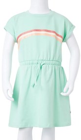 Vestido de criança com cordão verde brilhante 92