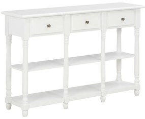 Mesa consola 110x30x76 cm derivados de madeira branco