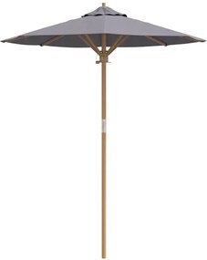 Parasol de Jardim Cinza Escuro 180x230 cm Bambu