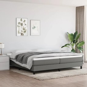 vidaXL Estrutura de cama sem colchão 200x200 cm tecido cinzento-escuro