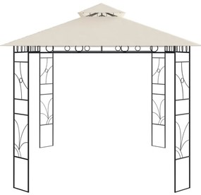 Gazebo 4x3x2,7 m 160 g/m² cor creme
