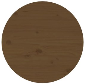Mesa de centro Ø 45x40 cm madeira de pinho maciça castanho-mel