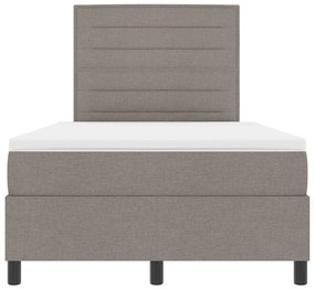 Cama Box com colchão e luz LED na cor taupe, 120 x 200 cm