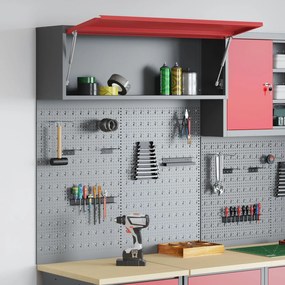 Conjunto de Armário de Ferramentas e Painel de Ferramentas VidaXL com