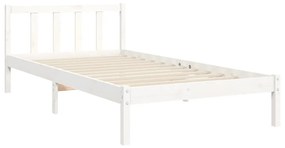 Estrutura de cama com cabeceira 90x200 cm madeira maciça