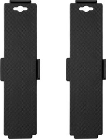 vidaXL Carrinhos de transporte 4 rodas 2 pcs polipropileno 170kg preto