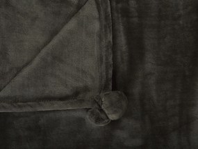 Manta cinzenta escura 200 x 220 cm TERKE Beliani