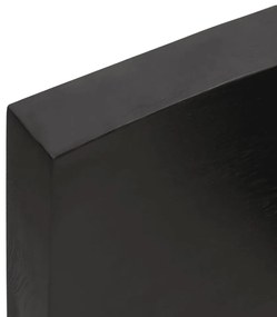 Tampo mesa 200x60x6 carvalho tratado borda viva cinza-escuro
