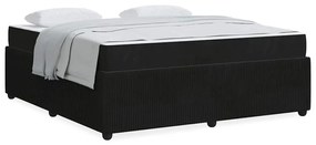 Estrutura de cama com colchão Outros Preto 180 x 200 cm Veludo