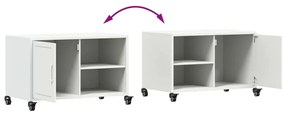 Móvel de TV 68x39x43,5 cm aço branco