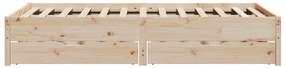 Cama sem colchão 140x190 cm madeira de pinho maciça