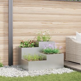 Jardineira vidaXL 80x80x60 cm Aço Galvanizado