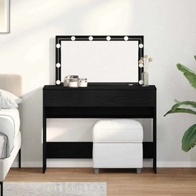 vidaXL Toucador com LED Carvalho Preto 100x40x120 cm