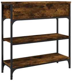 Mesa consola 72,5x25x75 cm derivados de madeira carvalho fumado