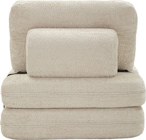 POLTRONA/CAMA FASTER BRANCA 80X100X80 CM (COMPRIMIDA - TAMANHO DA CAMA 204X80X18 CM) BRANCA