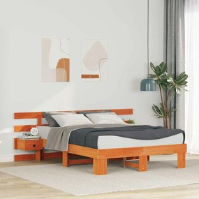 vidaXL Estrutura da Cama com gaveta Castanho 120 x 200 cm