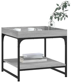Mesa de centro 49,5x49,5x45cm derivados de madeira cinza sonoma
