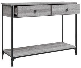 Mesa consola 100x34,5x75cm derivados de madeira cinzento sonoma