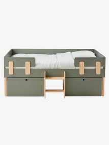 Cama alta com arrumações, EVEREST caqui