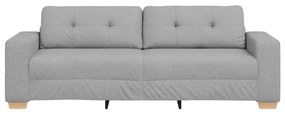 Sofá de 3 Lugares vidaXL Cinza Nuvem 180 cm em Tecido