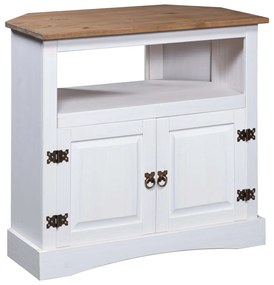 vidaXL Mesa consola Corona pinho mexicano 80x43x78 cm branco