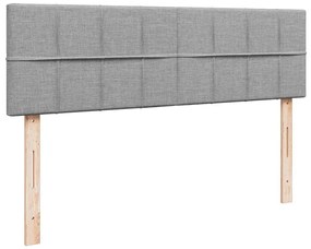 Estrutura cama otomana colchão 140x200cm tecido cinzento claro
