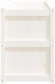 Vaso/floreira de jardim 150x50x70 cm pinho maciço branco