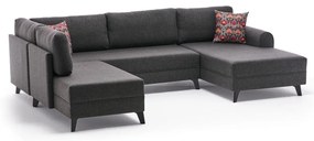 Sofá-Cama de Canto Belen – Antracite – 300x78x202 cm