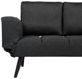 Sofá-cama em tecido preto BREKKE Beliani