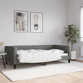 vidaXL Sofá-cama 100x200 cm tecido cinzento-escuro