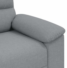 Poltrona tecido 60 cm cinzento-claro