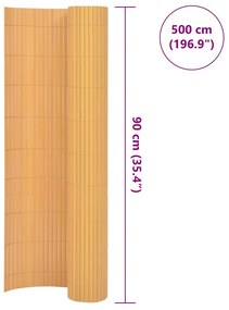 Cerca de jardim dupla face PVC 90x500 cm amarelo