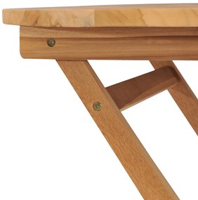 Mesa de jardim dobrável 85x76 cm madeira teca maciça