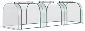 Outsunny Estufa para Jardim Estufa Pequena para Cultivo de Plantas com 3 Janelas 295x100x80 cm 3 Transparente e Verde