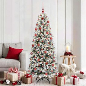 vidaXL Árvore de Natal Artificial com 300 LEDs Branco 180 cm