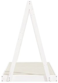 Estrutura de cama infantil 80x160 cm pinho maciço branco