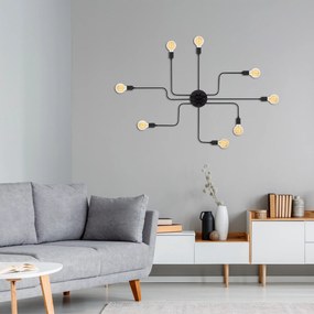 Candeeiro de Teto Truva – Preto – 140 cm