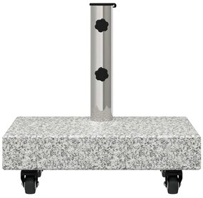Base de Parasol com Rodas para Postes de Ø38/48mm Cinza Granito 25 kg