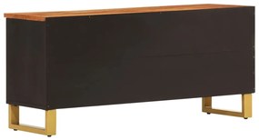 Móvel de TV 100x33,5x46 cm mangueira maciça castanho e preto