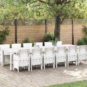 vidaXL Conjunto Jantar Jardim 13 pcs Branco Conjunto para 12 Pessoas