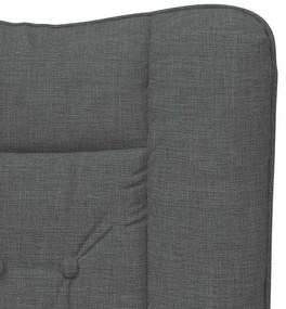 Cadeira Relaxante vidaXL Cinza Escuro em Tecido