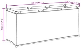 Caixa de arrumação 105x34,5x45 cm tecido preto