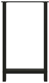 Pés para mesa de bar pretos 2 peças 60x(100-101) cm aço