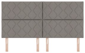 Cabeceira Design Blocos Geométricos Taupe 180 cm Tecido