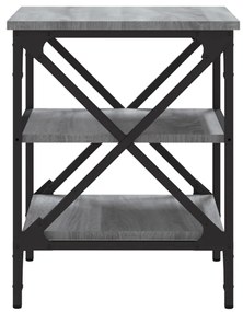 Mesas de apoio 2 pcs 40x42x50 cm derivados madeira cinza sonoma