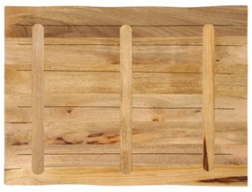 Tampo de mesa c/ borda viva 90x60x2,5cm mangueira áspera maciça