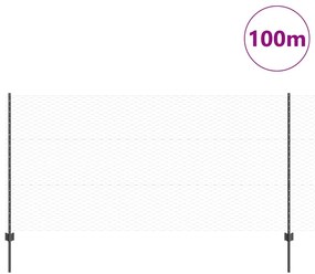 Postes de Cerca vidaXL 22 pcs Canal U Cinza 120 cm Aço