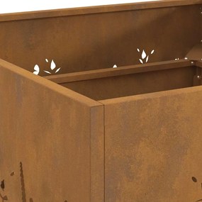 Fogueira vidaXL Quadrada 60x60x30 cm Aço Corten