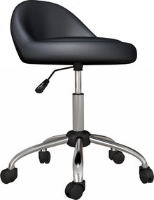 HOMCOM Banco com Rodas Banco Giratório com Altura Ajustável Cosmética Dentista Cabeleireiro Ø50x63-83 cm Preto | Aosom Portugal