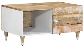 Mesa de centro 80x50x40 cm madeira de mangueira maciça